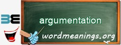WordMeaning blackboard for argumentation